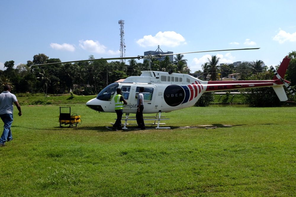 Colombo — let helikoptérou nad městem