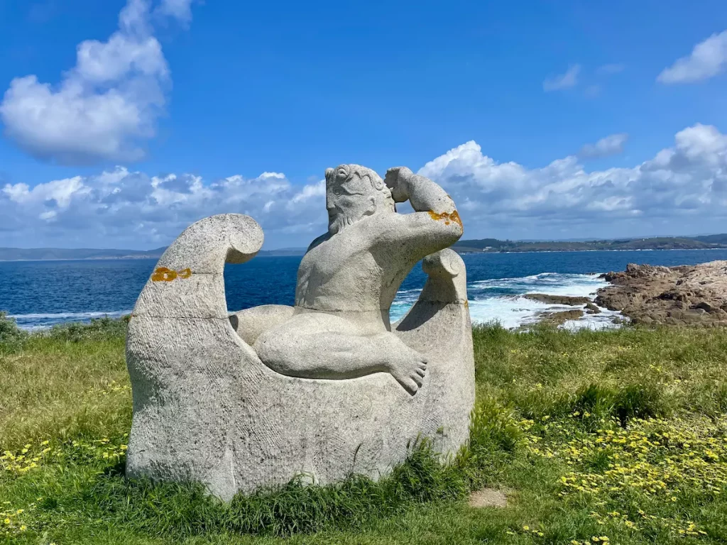 Socha Herculese na pobřeží v A Coruña